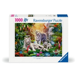Ravensburger White Tiger Family 1000 Piece Jigsaw Puzzles for Adults and Kids Age 12 Years Up - Animals
