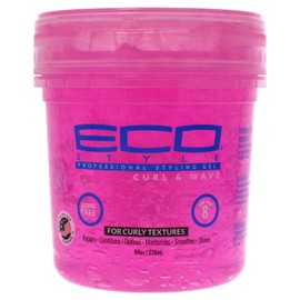 Ecoco Eco Style Hair Gel - Curl And Wave - Anti-Itch, Alcohol-Free Formula - Perfect Hold For Angled Or Tapered Sides - Ideal For Wavy Hair - No Flakes - Not Animal Tested - Moisturizes - 8 Oz