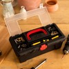 ToolTreaux Portable Plastic Dual Compartment Craft Organizers and Storage Tool