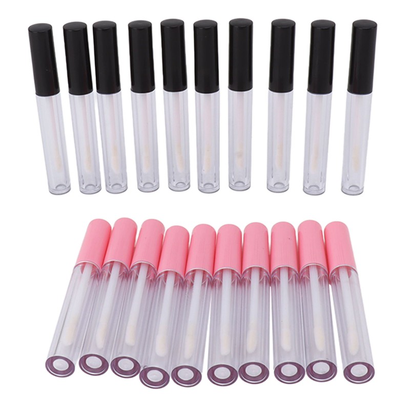 20pcs Empty Lip Gloss Tubes Containers Clear Mini Refillable Lip
