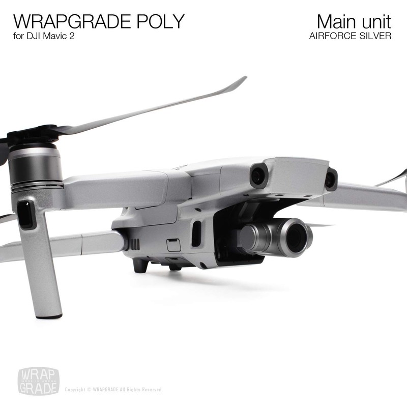 WRAPGRADE Main Device Skin Compatible with DJI Mavic2 (Airforce Silver)