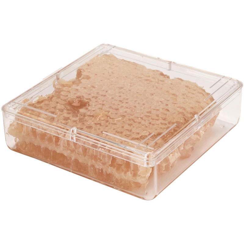 Pioneer Plastics 091C Clear Square Plastic Container, 4.3125" W x