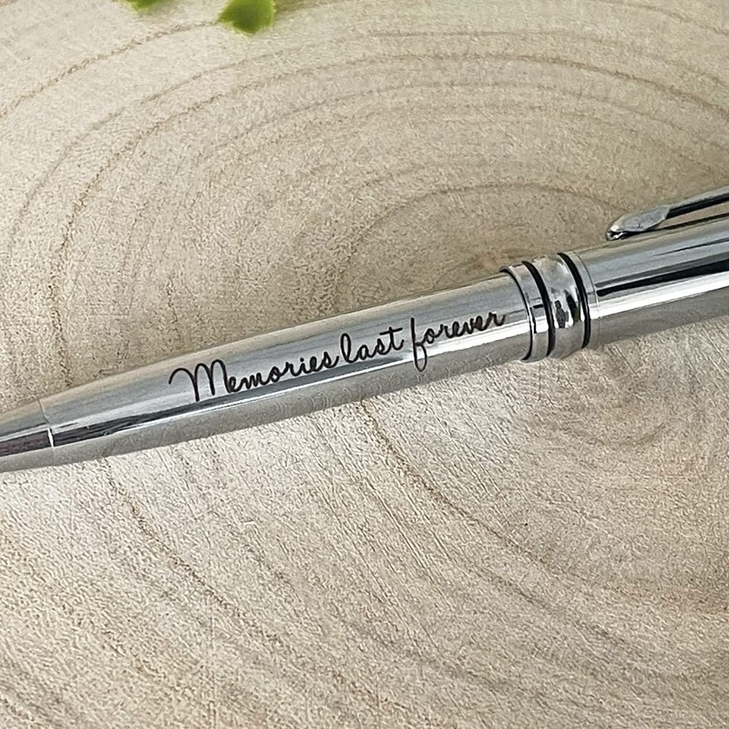 ANGEL & DOVE 'Memories Last Forever' Silver Chrome Pen -
