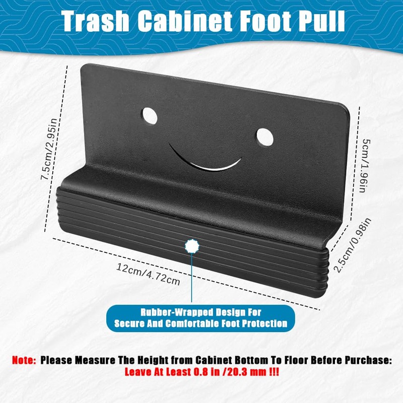 zxbaers Cabinet Foot Pull with Adhesive and Screws, Foot Pull