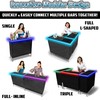 PARTYPONG Folding Portable Bar w/LED Lights, Wireless Remote, 2 Bar