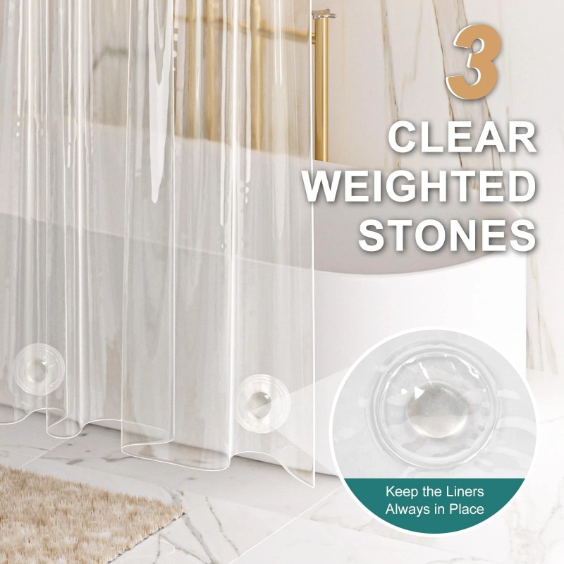 Amazerbath Heavy Duty Shower Curtain Liner, 72 X 96 Inches