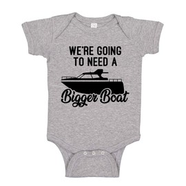 Going to Need A Bigger Boat Pregnancy Announcement Baby One Piece 6 mo Athletic Heather