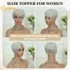 QUEENTAS Grey Hair Toppers for Women with Thinning Hair 360°3D