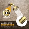 YASFEL Brushed Gold Shower Arm 6" Shower Extension Arm Pipe