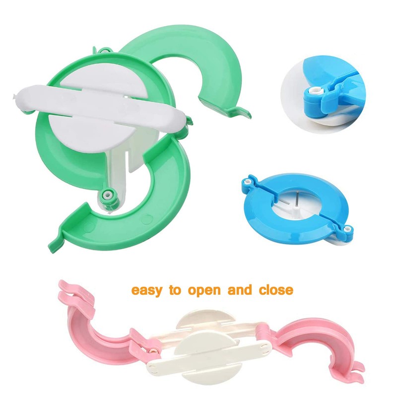 Pompom Maker Kit 6 Pom, 12 Pcs Handmade Pom Pom