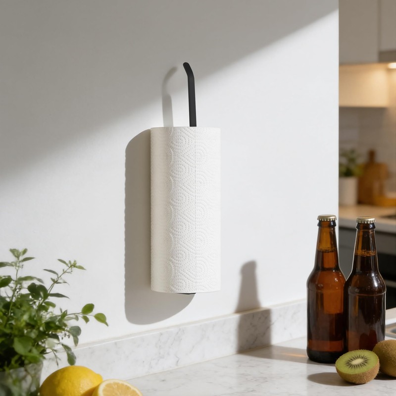 2 PCS Under Cabinet Paper Towel Holder for Kitchen,TONLEA Drilling