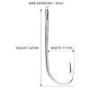 long shank fishing hook available in sizes 5/0, 4/0, 3/0,