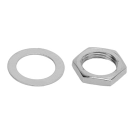 Guitar Jack Nut Washer Kit M9 Female Thread Potentiometer Nuts and Washer Replacement for Electric Guitar Bass(Silver)