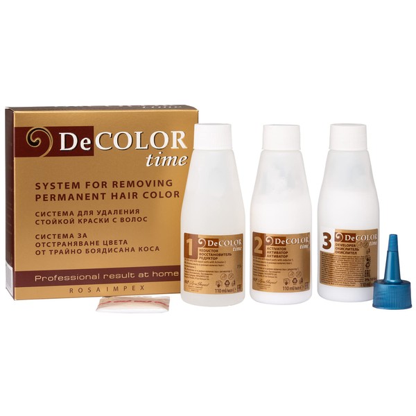 DeColor Time System for Discolouring Hair | Hair Dye Remover | Discolouring Dyed Hair | Restore Your Natural Colour