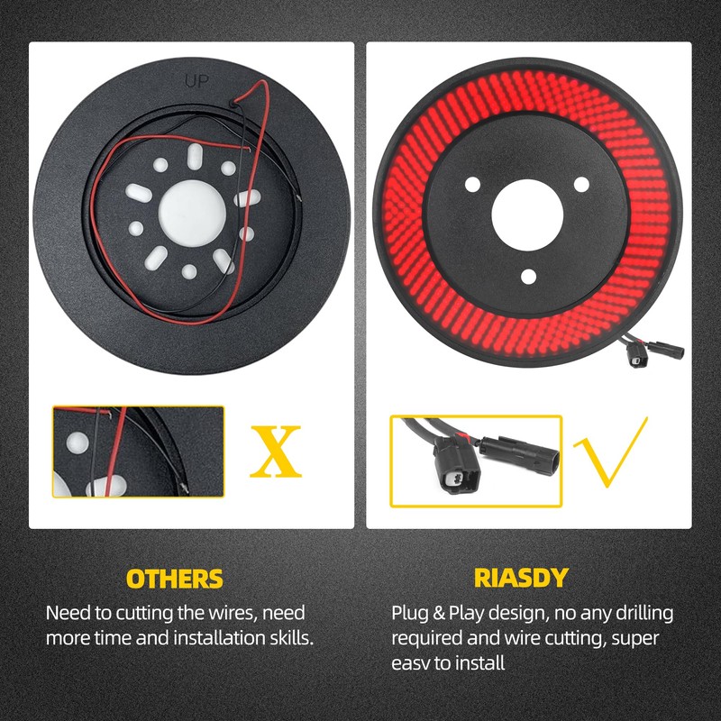 Riasdy Spare Tire Brake Light Plug & Play Third BrakeTail