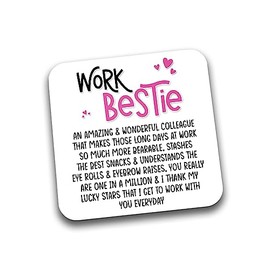 Rib Ticklerz - Funny Gift For Colleague - Funny Coaster - Amazing Wonderful Colleague - Friend - Work Bestie Birthday Gift - Secret Santa - Coworker Gifts - DC67