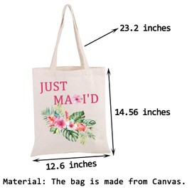PWHAOO Maui Wedding Tote Bag Just Maui’d Tote Bag Hawaii Honeymoon Tote Bag, Just Maui Tote