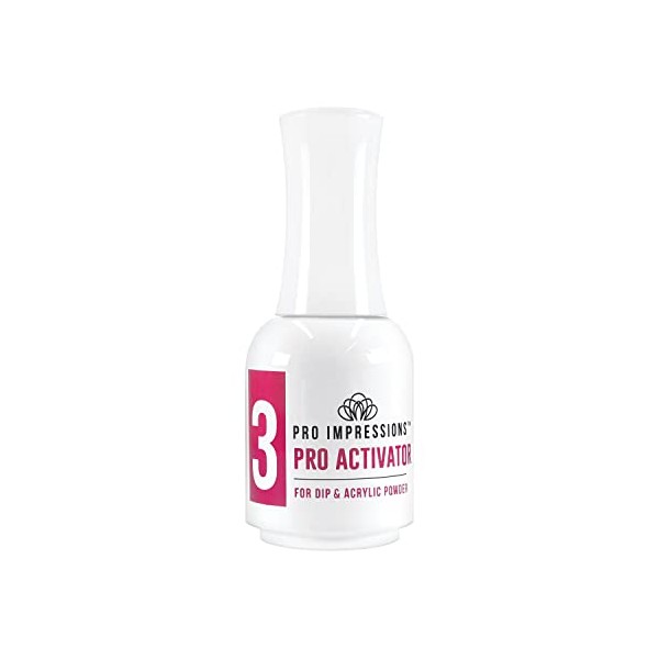 Pro Impressions - 2 In 1 Dip & Acrylic Powder - Step 3 - Pro Activator - 15ml, Clear
