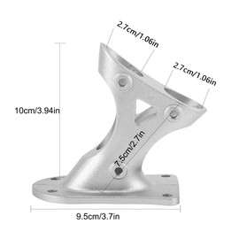 Flag Pole Holder, Mounting Bracket with Hardwares, Aluminum Alloy Flagpole, Wall Mount Flag Pole Holder for Outside House Garden Yard-White