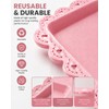 Zitonyang Plastic Serving Tray, 24 Pack Catering Trays Square Serving