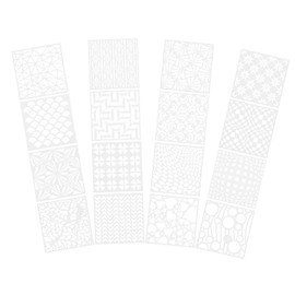 DOITOOL 16pcs Geometric Shape Stencils Drawing Stencils for DIY Painting Wall Painting Templates