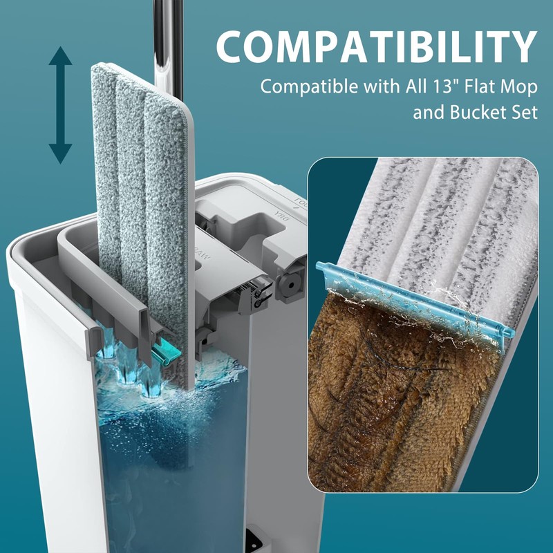 Yicotira Mop Replacement Pads Compatible with JOYMOOP Flat Mop or