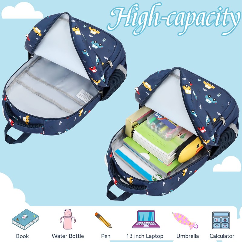 MIRLEWAIY Backpack for School Girls Kids Book Bag Set with