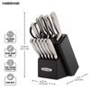Farberware Self-Sharpening 13-Piece Knife Block Set with EdgeKeeper Technology, High