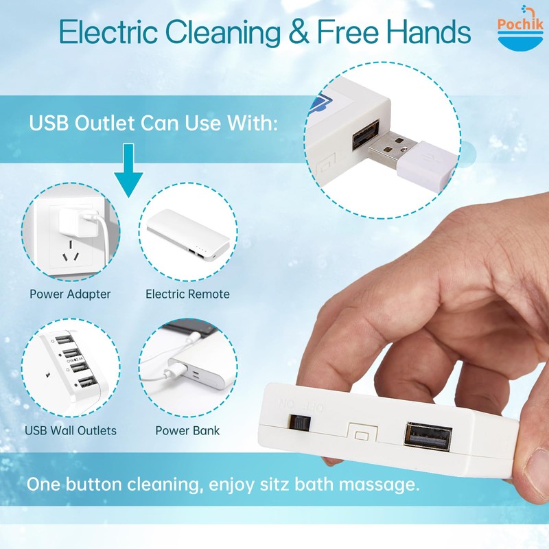 Pochik Electric Sitz Bath, Sitz Bath for Toilet Seat, Hemorrhoids