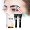 Eyebrow Tint Kit Black Hen-na, Semi-Permanent Professional Brow Tint Kit