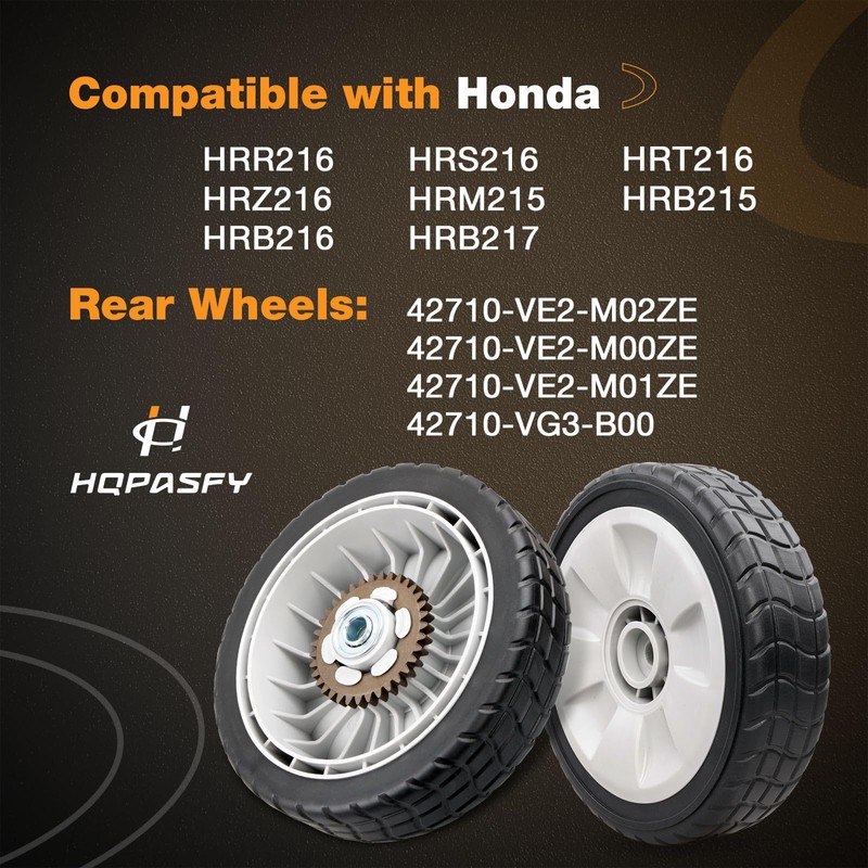 Lawn Mower Wheels Kit 2 Pack-8" Compatible with Honda HRR216