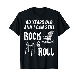 Vintage 80th Birthday Decorations Men Gag Funny 80 Birthday T-Shirt