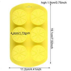 YIMINGMOLD Fruit Shaped Silicone Molds 6 Cavity Lemon Chocolate Mold For Chocolate Candy Set Of 2