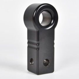 KING-PRO Shackle Aluminum Hitch Receiver 2 Inch, 22000Lbs Break Strength for Soft Shackle, Towing Mount Accessories for Trucks, SUV, Jeep, Vehicle Recovery Tow Strap (Black)