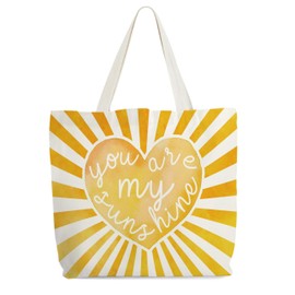 Levitatinyear Inspirational Canvas Tote Bag for Women, Sunshine Motivational Tote, Sunshine Gift Bag, Mental Health Library Book Bag, Shoulder Bag Inspirational Gifts for Women Friends Colleagues -10