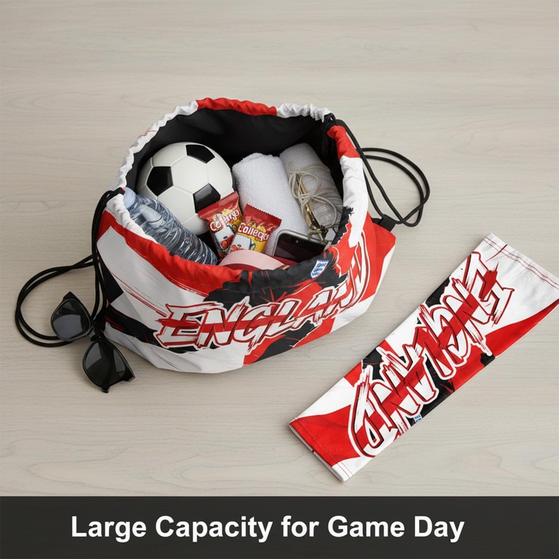 Jidkhfk 2PCS World Cup Football 2026 England Drawstring Bags Sleeves