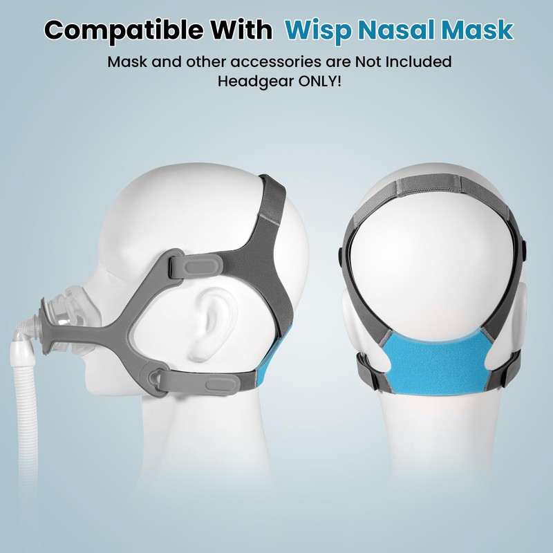 YBWM 2 Packs Headgear Straps Compatible with Wisp Nasal Mask,Adjustable
