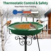 Lovppy Heated Bird Bath, 100W Thermostatically Controlled Heated Bird Baths