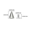zhuohai 100 Pairs Cone Spikes Screwback Studs, Cone Silver Studs