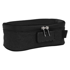 Smell Proof Storage Bag, Portable Waterproof Travel Storage Case Odor Proof Case Container with Lock for Travel (Black)