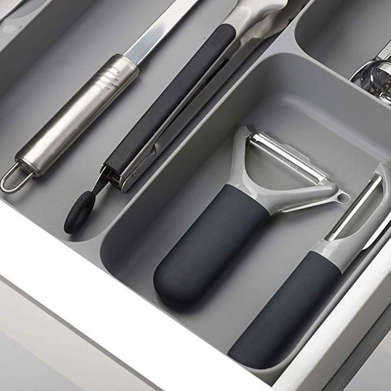 Silverware Drawer Organizer 3 in 1 Eco Friendly Plastic Multifunction