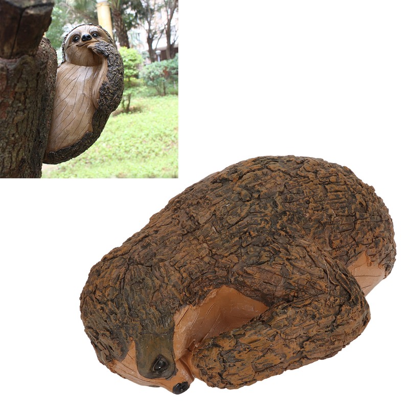 Sloth Sculpture Hand Painted Finish Resin Vivid 22x10x14.5cm Outdoor Sloth