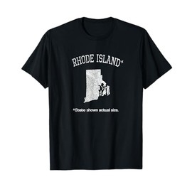 Rhode Island State Shown Actual Size Funny T-Shirt