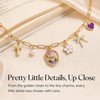 Floral Pearl Heart Bow Bible Charm Chain Christian Bookmark