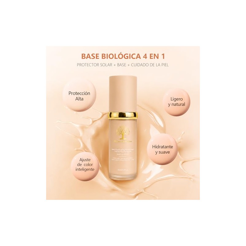 WEUD Base de Maquillaje con Corrector 4 En 1, SPF
