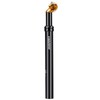 31.6 mm diameter spring-loaded seat post, lightweight and adjustable, spring-loaded