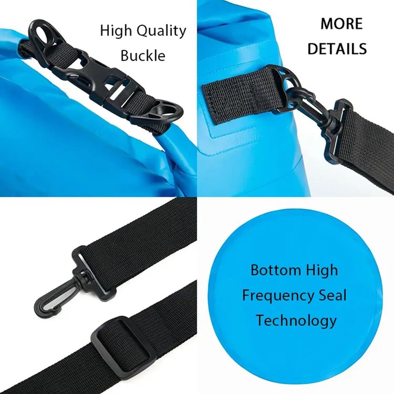 RLX Outdoors Waterproof Dry Bag, 500D PVC, Abrasion Resistant with