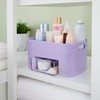 STORi Bliss Lilac Purple Makeup Organizer for Countertop, Divided Bathroom