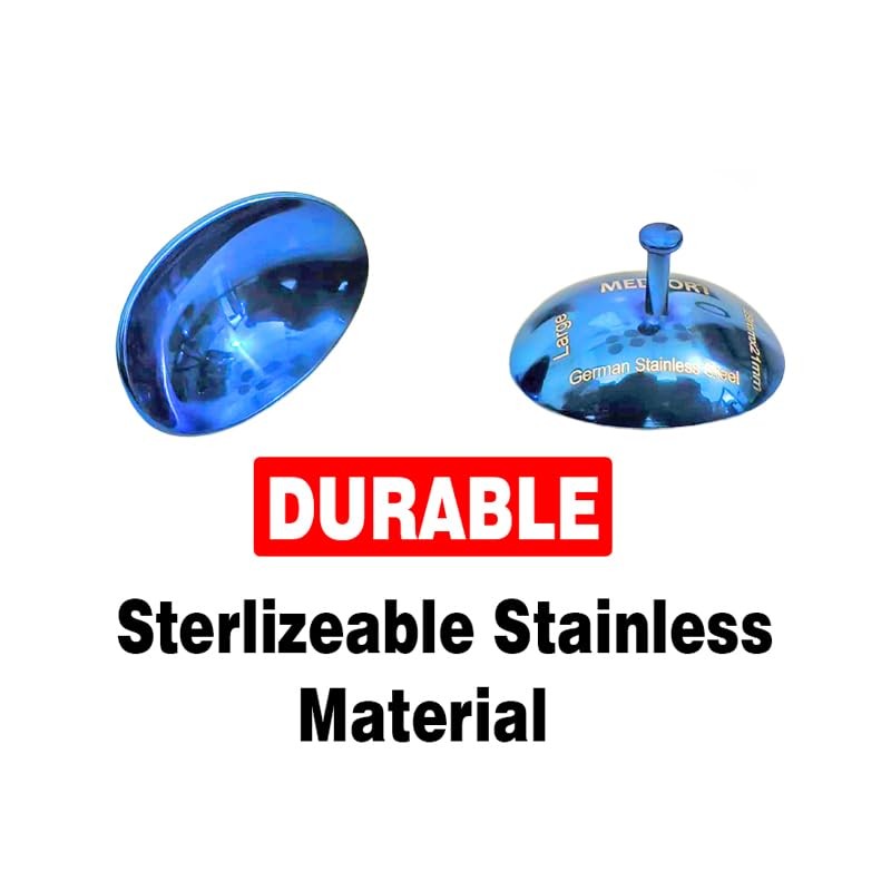 Medfort-Instruments Corneal Eye Shield Protector, Stainless Steel, 29mm x 21mm