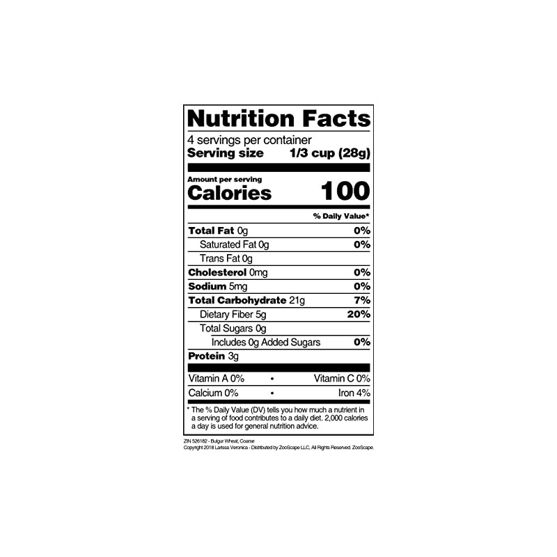 Bulgur Wheat, Coarse (4 oz, ZIN: 526182) - 3 Pack